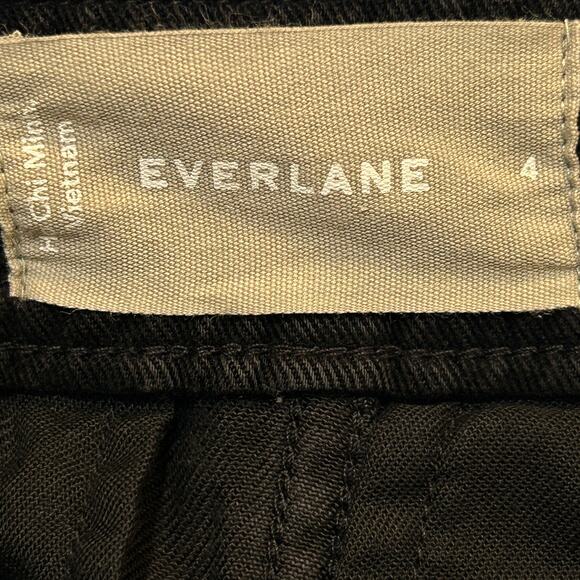 Everlane The Tencel Relaxed Chino Pants Black High Rise Women's 4 NWOT Pockets - Picture 3 of 12